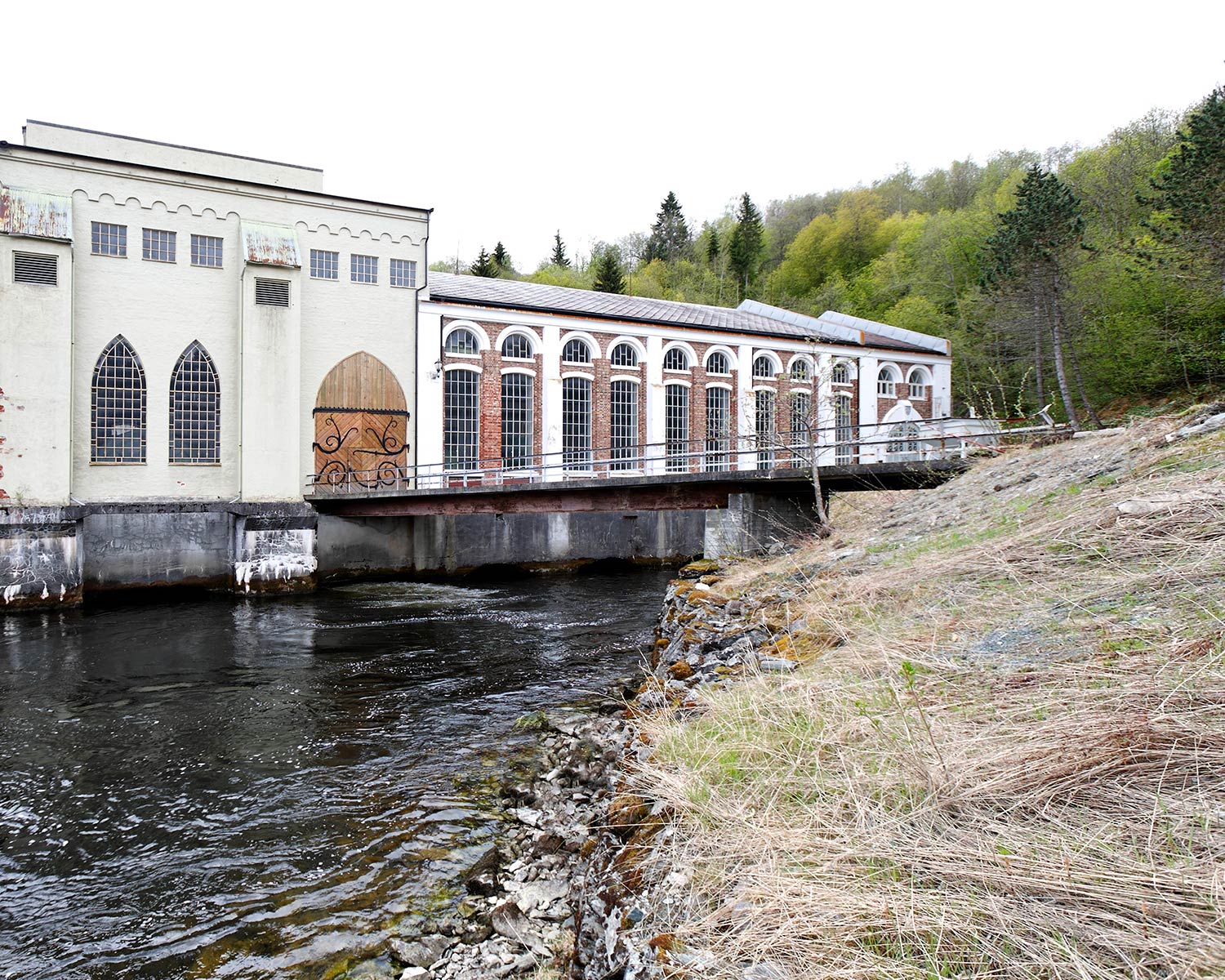 Øvre Leirfoss power plant on Nid River in Trondheim. 